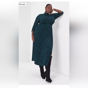 Lane Bryant Tie-Neck Open Back Dress Size 14/16P (EUC)